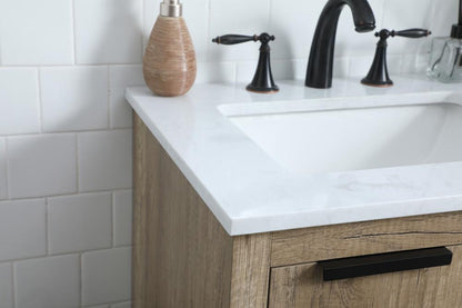 Elegant Furniture & Lighting - Blake 24 Inch SIngle Bathroom Vanity In Natural Oak - VF19424NT veiw 6