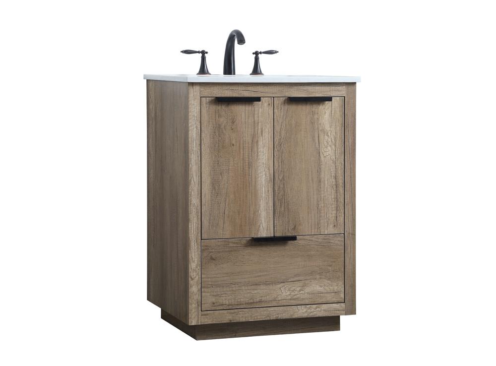 Elegant Furniture & Lighting - Blake 24 Inch SIngle Bathroom Vanity In Natural Oak - VF19424NT veiw 8