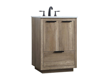 Elegant Furniture & Lighting - Blake 24 Inch SIngle Bathroom Vanity In Natural Oak - VF19424NT veiw 8