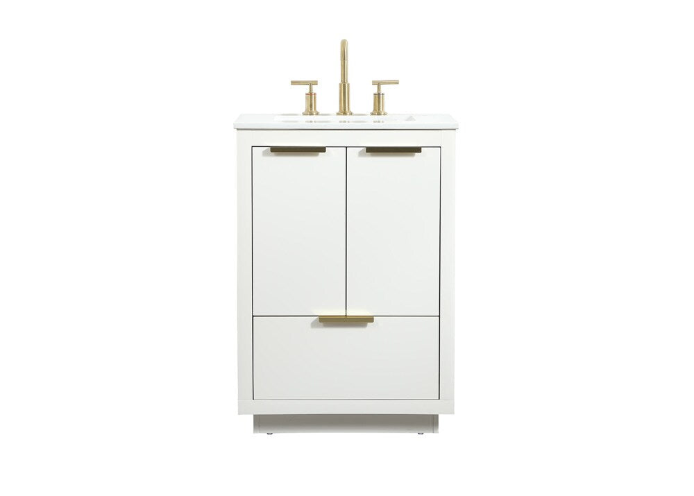 Elegant Furniture & Lighting - Blake 24 inch Single bathroom vanity in white - VF19424WH veiw 1