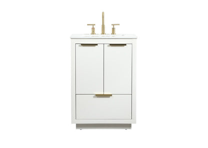 Elegant Furniture & Lighting - Blake 24 inch Single bathroom vanity in white - VF19424WH veiw 1