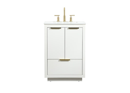 Elegant Furniture & Lighting - Blake 24 inch Single bathroom vanity in white - VF19424WH veiw 1