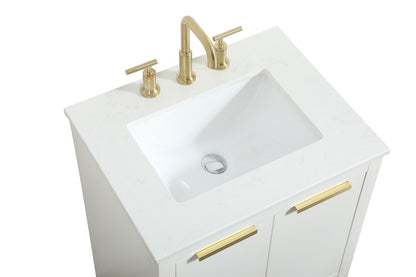 Elegant Furniture & Lighting - Blake 24 inch Single bathroom vanity in white - VF19424WH veiw 3