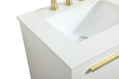 Elegant Furniture & Lighting - Blake 24 inch Single bathroom vanity in white - VF19424WH veiw 4