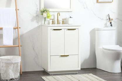 Elegant Furniture & Lighting - Blake 24 inch Single bathroom vanity in white - VF19424WH veiw 9