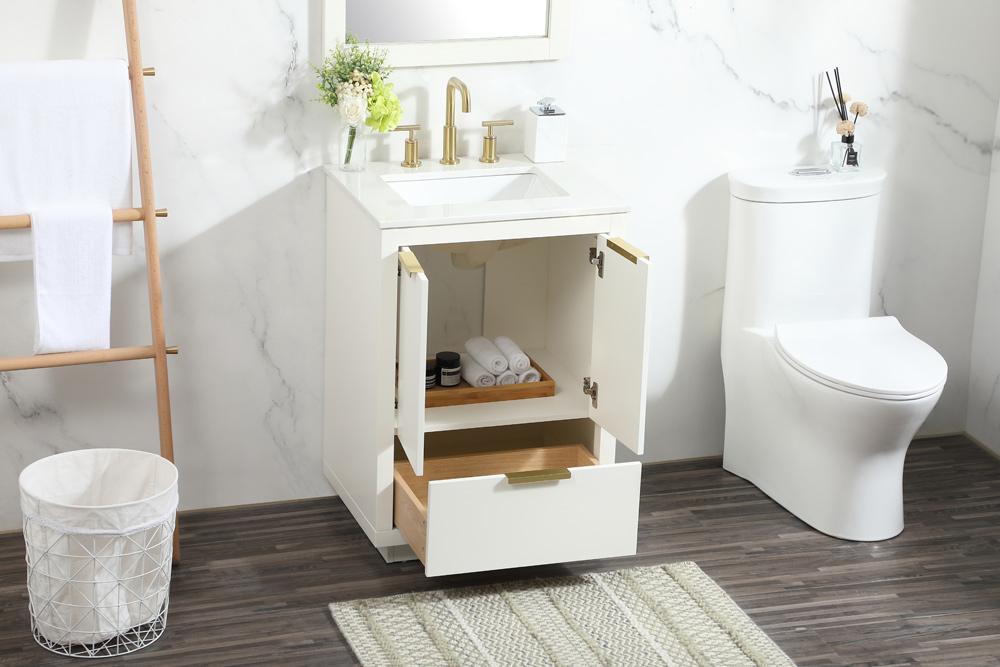 Elegant Furniture & Lighting - Blake 24 inch Single bathroom vanity in white - VF19424WH veiw 10