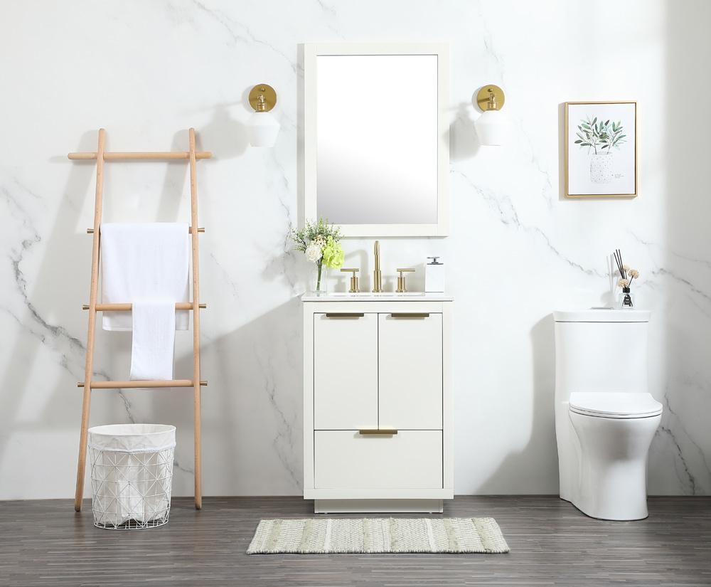 Elegant Furniture & Lighting - Blake 24 inch Single bathroom vanity in white - VF19424WH veiw 11