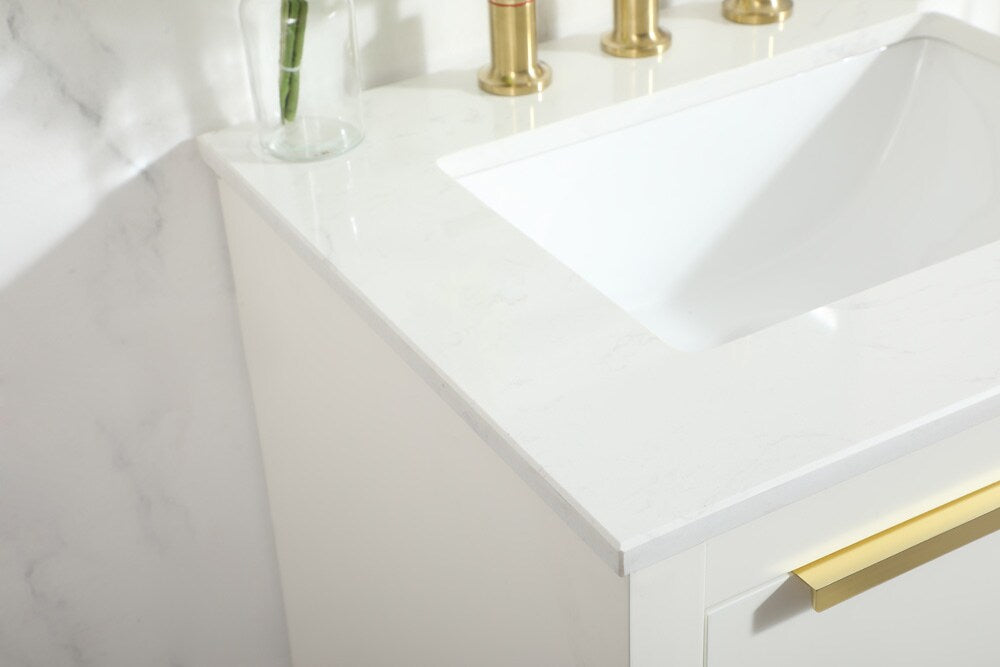 Elegant Furniture & Lighting - Blake 24 inch Single bathroom vanity in white - VF19424WH veiw 12