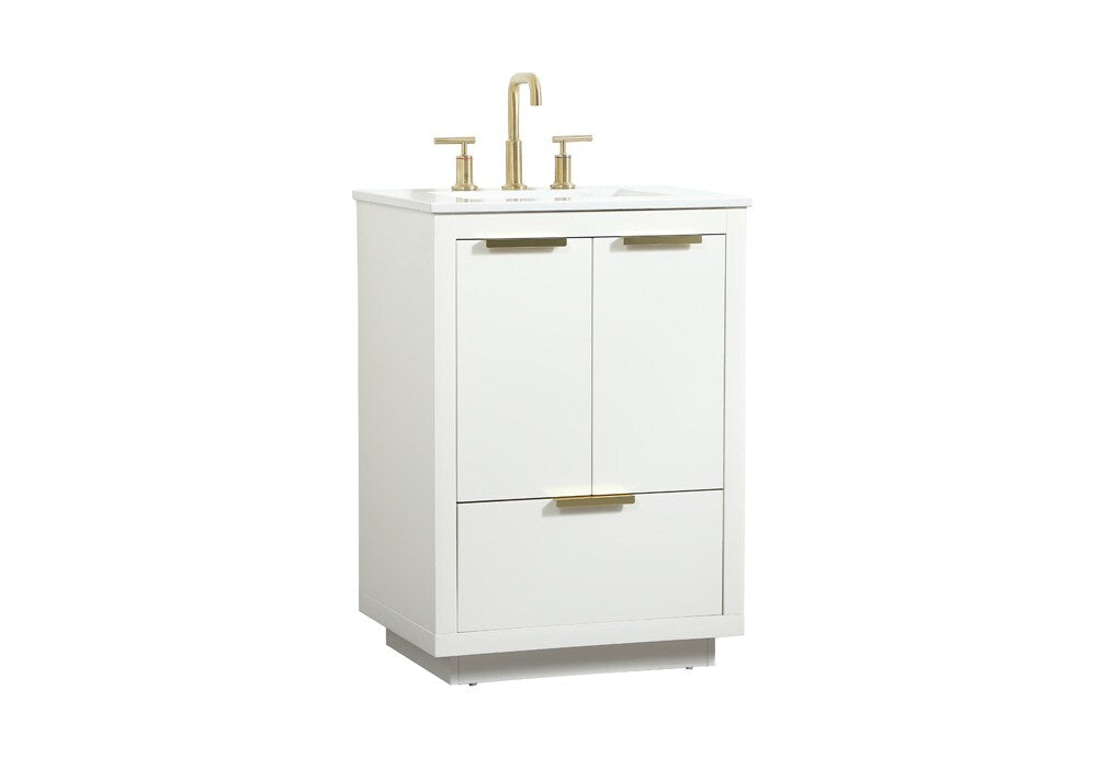 Elegant Furniture & Lighting - Blake 24 inch Single bathroom vanity in white - VF19424WH veiw 14