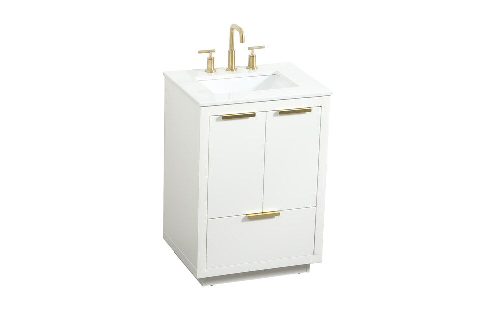 Elegant Furniture & Lighting - Blake 24 inch Single bathroom vanity in white - VF19424WH veiw 15