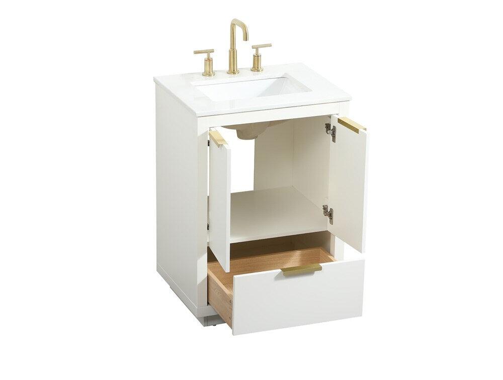 Elegant Furniture & Lighting - Blake 24 inch Single bathroom vanity in white - VF19424WH veiw 16
