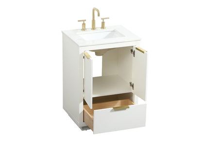 Elegant Furniture & Lighting - Blake 24 inch Single bathroom vanity in white - VF19424WH veiw 16