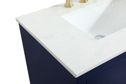 Elegant Furniture & Lighting - Blake 30 inch Single bathroom vanity in blue - VF19430BL veiw 4