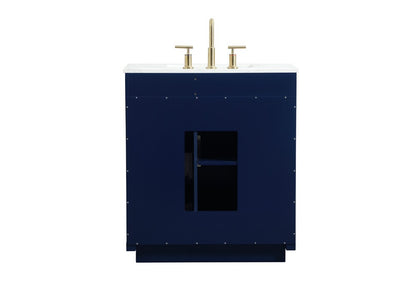 Elegant Furniture & Lighting - Blake 30 inch Single bathroom vanity in blue - VF19430BL veiw 8