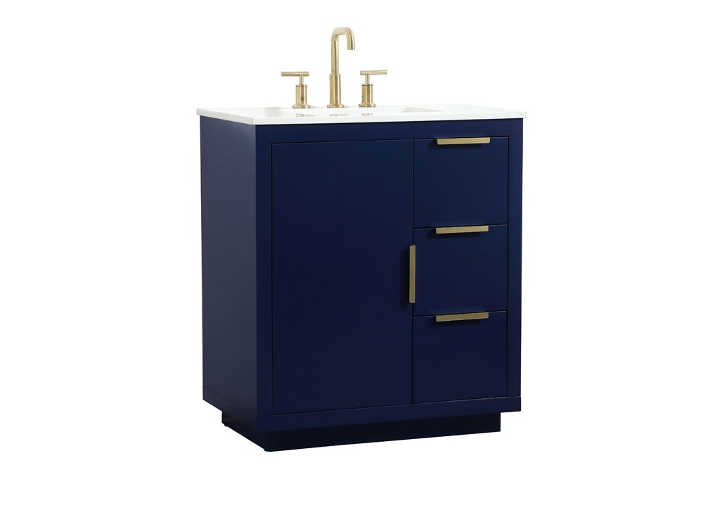 Elegant Furniture & Lighting - Blake 30 inch Single bathroom vanity in blue - VF19430BL veiw 14