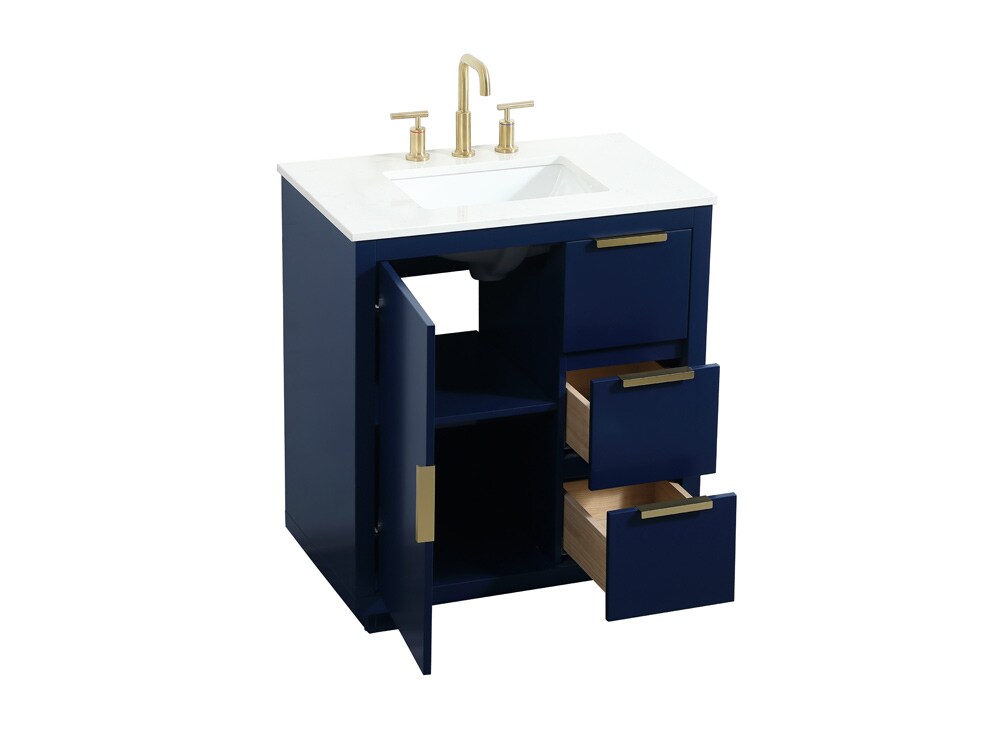 Elegant Furniture & Lighting - Blake 30 inch Single bathroom vanity in blue - VF19430BL veiw 16