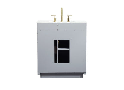 Elegant Furniture & Lighting - Blake 30 inch Single bathroom vanity in grey - VF19430GR veiw 8