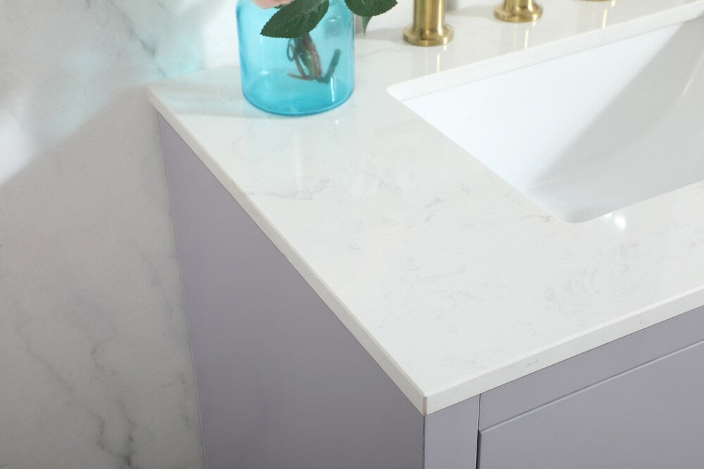 Elegant Furniture & Lighting - Blake 30 inch Single bathroom vanity in grey - VF19430GR veiw 12