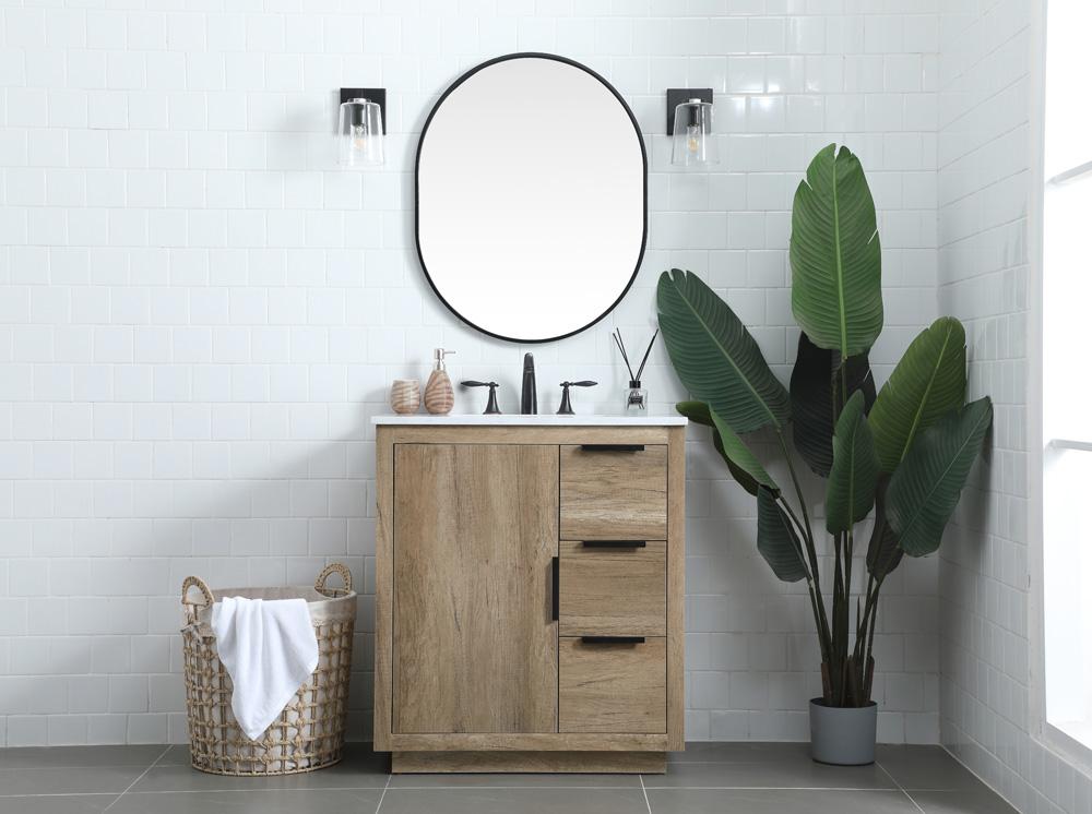 Elegant Furniture & Lighting - Blake 30 Inch SIngle Bathroom Vanity In Natural Oak - VF19430NT veiw 5