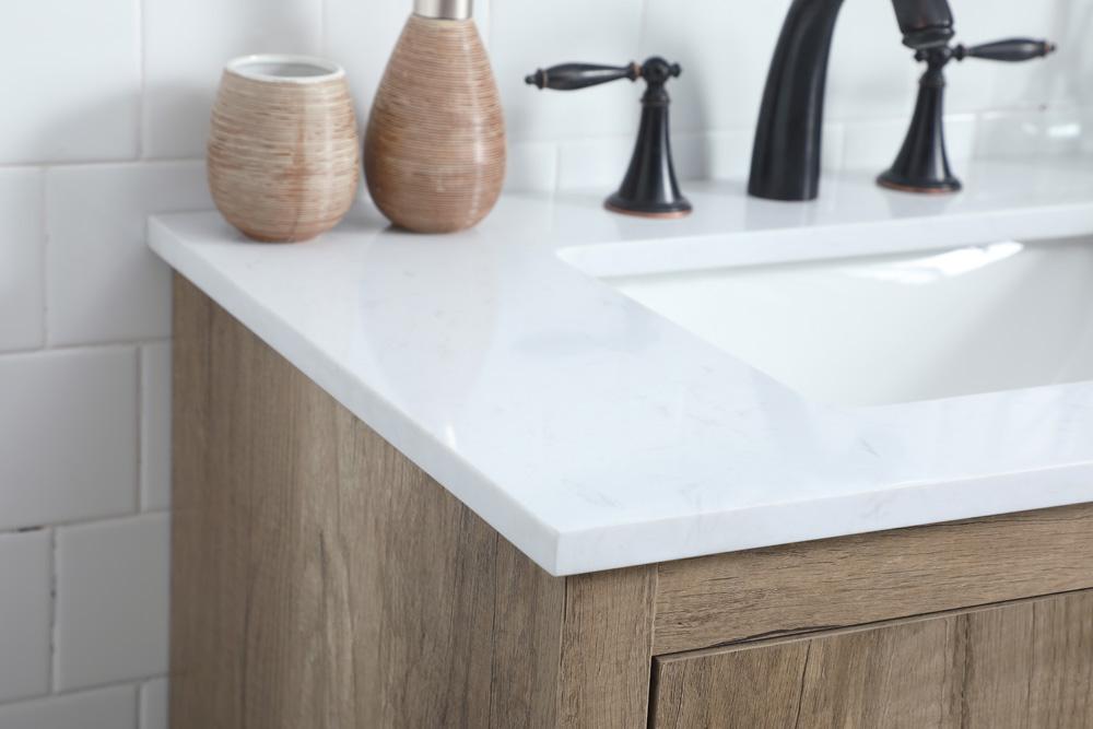 Elegant Furniture & Lighting - Blake 30 Inch SIngle Bathroom Vanity In Natural Oak - VF19430NT veiw 6