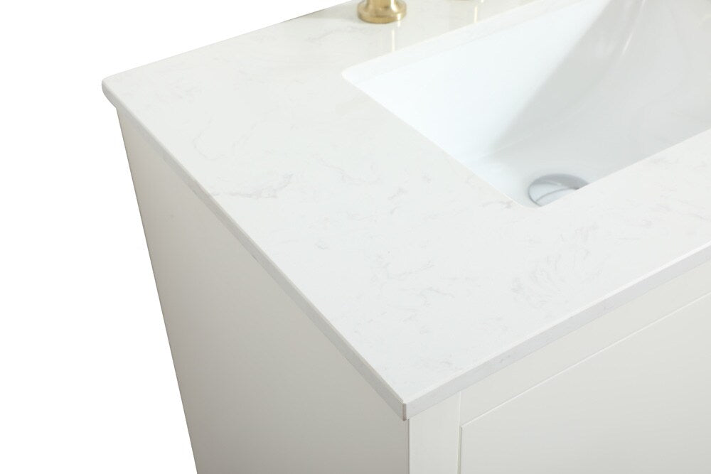Elegant Furniture & Lighting - Blake 30 inch Single bathroom vanity in white - VF19430WH veiw 4