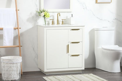 Elegant Furniture & Lighting - Blake 30 inch Single bathroom vanity in white - VF19430WH veiw 9