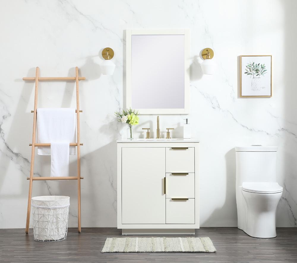 Elegant Furniture & Lighting - Blake 30 inch Single bathroom vanity in white - VF19430WH veiw 11