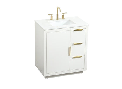 Elegant Furniture & Lighting - Blake 30 inch Single bathroom vanity in white - VF19430WH veiw 15