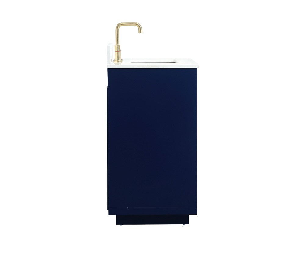 Elegant Furniture & Lighting - Blake 30 inch Single bathroom vanity in blue with backsplash - VF19430BL-BS veiw 7