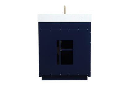 Elegant Furniture & Lighting - Blake 30 inch Single bathroom vanity in blue with backsplash - VF19430BL-BS veiw 8