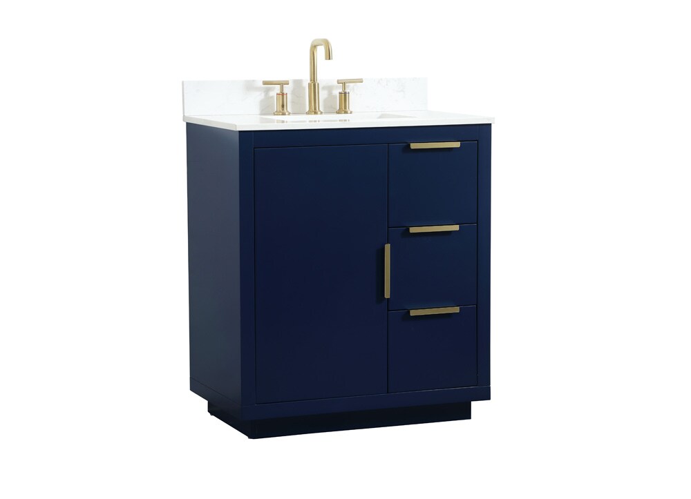 Elegant Furniture & Lighting - Blake 30 inch Single bathroom vanity in blue with backsplash - VF19430BL-BS veiw 14