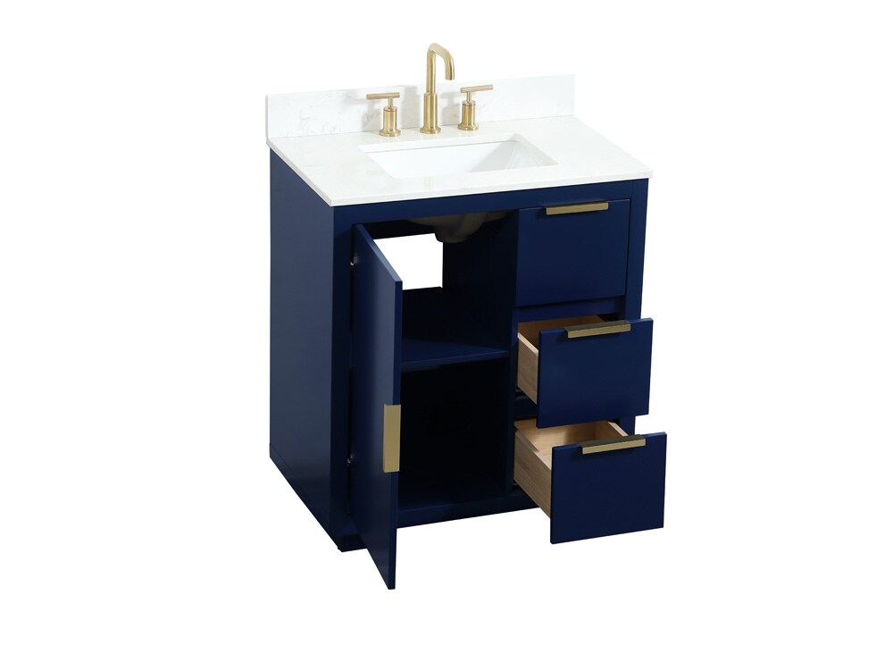 Elegant Furniture & Lighting - Blake 30 inch Single bathroom vanity in blue with backsplash - VF19430BL-BS veiw 16