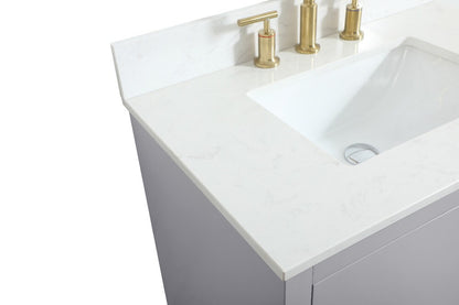 Elegant Furniture & Lighting - Blake 30 inch Single bathroom vanity in grey with backsplash - VF19430GR-BS veiw 4