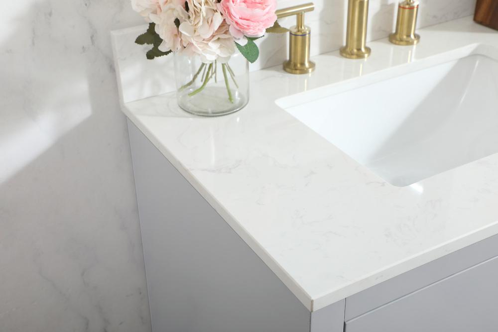 Elegant Furniture & Lighting - Blake 30 inch Single bathroom vanity in grey with backsplash - VF19430GR-BS veiw 12