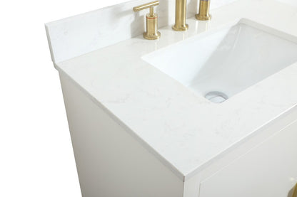 Elegant Furniture & Lighting - Blake 30 inch Single bathroom vanity in white with backsplash - VF19430WH-BS veiw 4