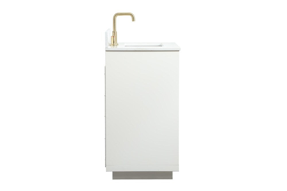 Elegant Furniture & Lighting - Blake 30 inch Single bathroom vanity in white with backsplash - VF19430WH-BS veiw 7