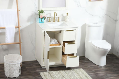 Elegant Furniture & Lighting - Blake 30 inch Single bathroom vanity in white with backsplash - VF19430WH-BS veiw 10
