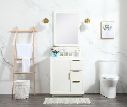 Elegant Furniture & Lighting - Blake 30 inch Single bathroom vanity in white with backsplash - VF19430WH-BS veiw 11