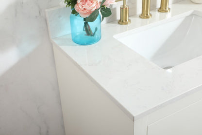 Elegant Furniture & Lighting - Blake 30 inch Single bathroom vanity in white with backsplash - VF19430WH-BS veiw 12