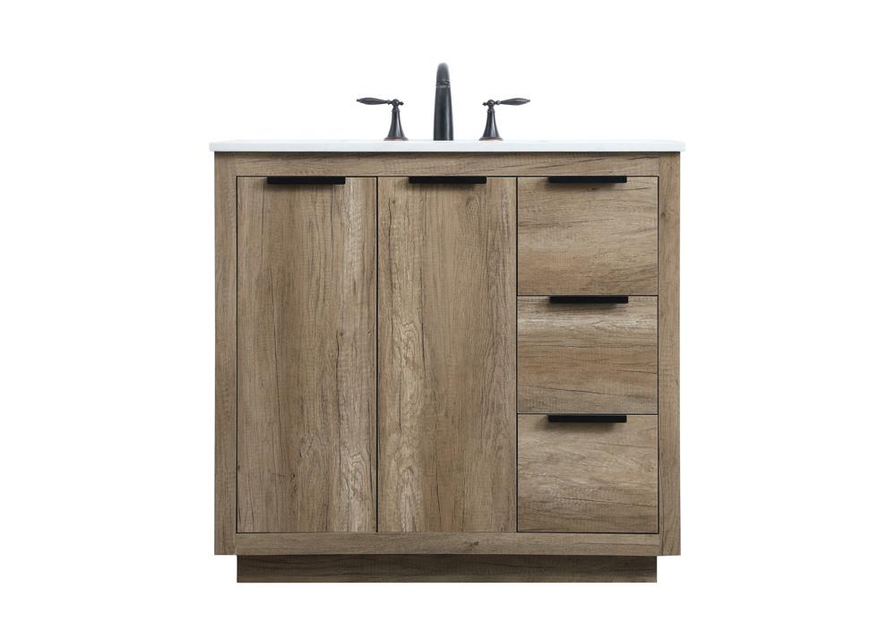 Elegant Furniture & Lighting - Blake 36 Inch SIngle Bathroom Vanity In Natural Oak - VF19436NT veiw 1