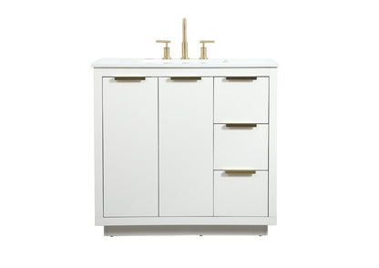 Elegant Furniture & Lighting - Blake 36 inch Single bathroom vanity in white - VF19436WH veiw 1