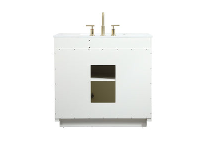 Elegant Furniture & Lighting - Blake 36 inch Single bathroom vanity in white - VF19436WH veiw 8