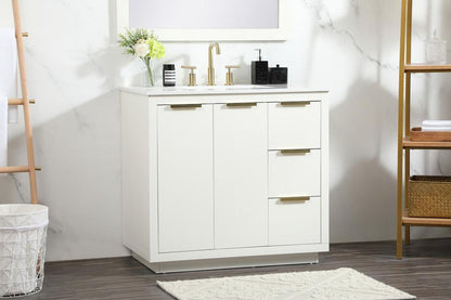 Elegant Furniture & Lighting - Blake 36 inch Single bathroom vanity in white - VF19436WH veiw 9