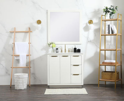 Elegant Furniture & Lighting - Blake 36 inch Single bathroom vanity in white - VF19436WH veiw 11