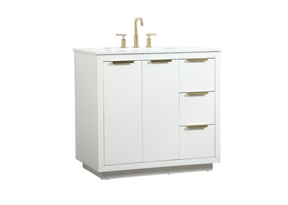 Elegant Furniture & Lighting - Blake 36 inch Single bathroom vanity in white - VF19436WH veiw 14