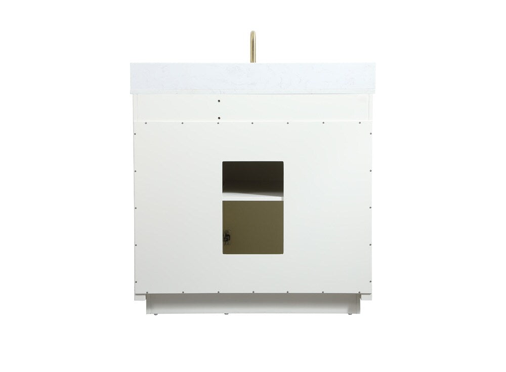 Elegant Furniture & Lighting - Blake 36 inch Single bathroom vanity in white with backsplash - VF19436WH-BS veiw 8