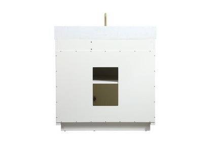 Elegant Furniture & Lighting - Blake 36 inch Single bathroom vanity in white with backsplash - VF19436WH-BS veiw 8