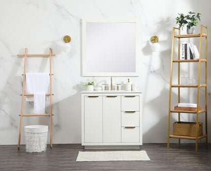 Elegant Furniture & Lighting - Blake 36 inch Single bathroom vanity in white with backsplash - VF19436WH-BS veiw 11