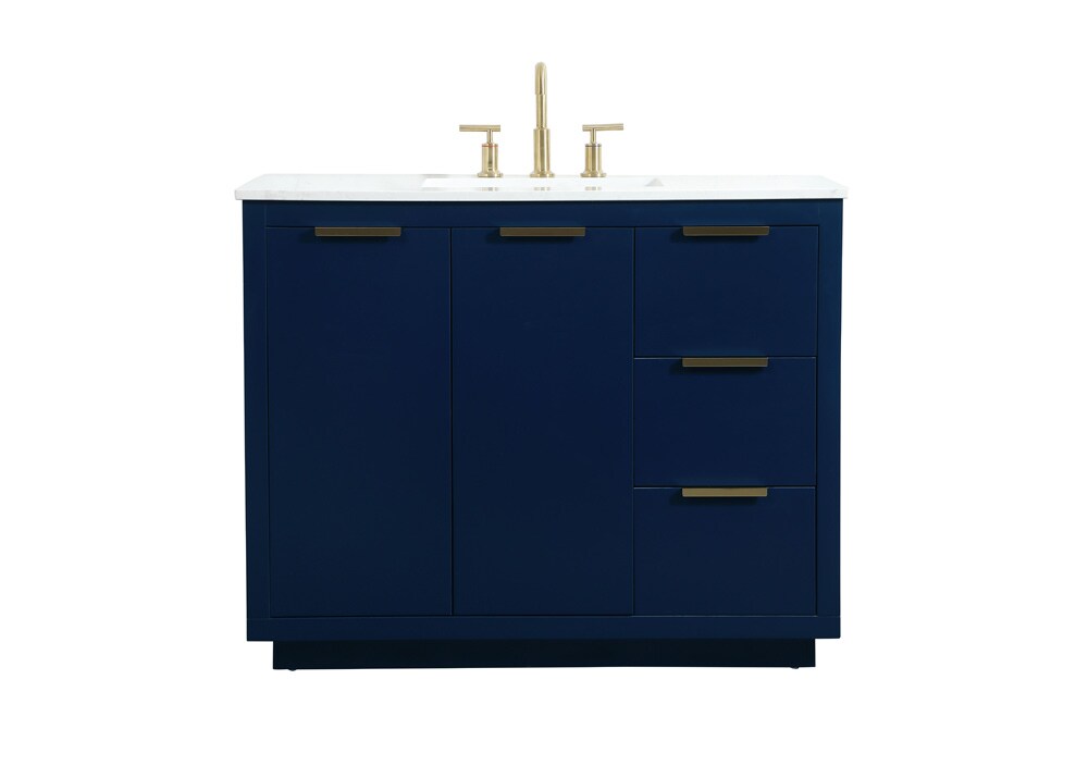 Elegant Furniture & Lighting - Blake 42 inch Single bathroom vanity in blue - VF19442BL veiw 1