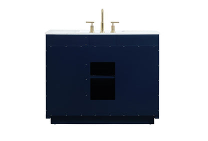 Elegant Furniture & Lighting - Blake 42 inch Single bathroom vanity in blue - VF19442BL veiw 8